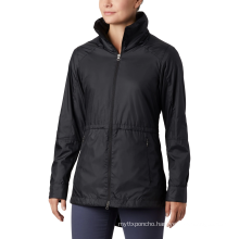 2021 OEM outdoor waterproof jacket women black waterproof wind breaker jacket